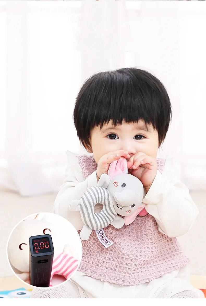 Newborn Baby Rattle Toy – Plush Cartoon Animal Hand Ring for Infants 0-24 Months, Toddler Early Educational Bed Toy