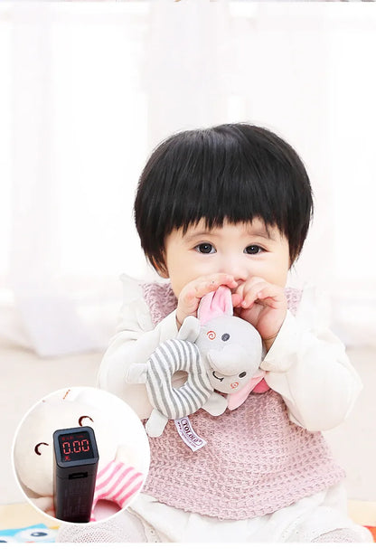 Newborn Baby Rattle Toy – Plush Cartoon Animal Hand Ring for Infants 0-24 Months, Toddler Early Educational Bed Toy