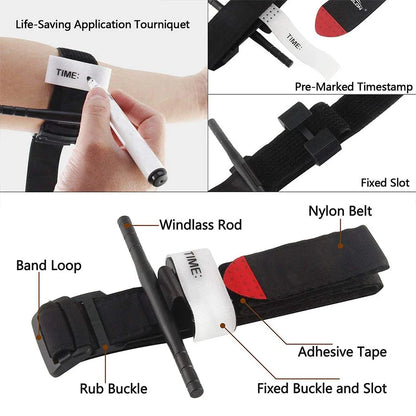 Outdoor EMT Tourniquet Storage Pouch - Nylon Medical Gear Holder for Molle Survival Kits