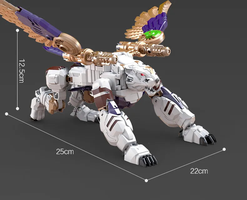 Lijiang Tigerhawk 25.5CM Transformable Action Figure – BW Two Forms Collectible Toy