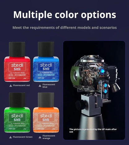 Stedi MP-20~27 Fluorescent Panel Liner Paint – 40g Water-Based Ink for Gundam GK Model Coloring & DIY Hobby Tools