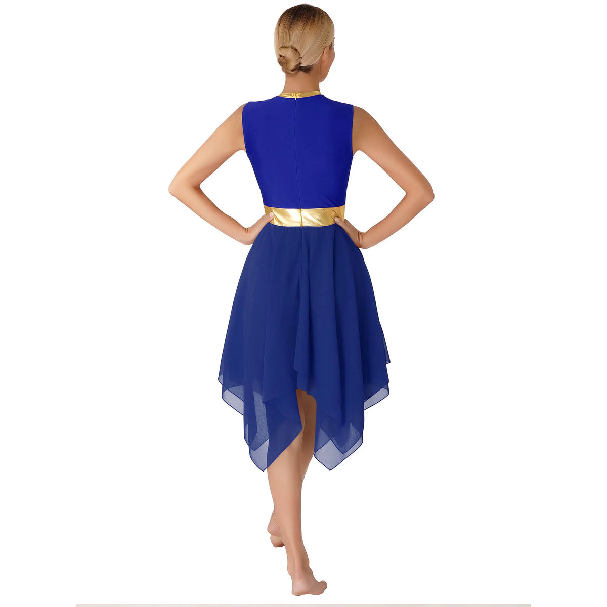 Women's Praise Dance Dress - Modern Liturgical Church Choir Costume with Irregular Hem for Ballet & Contemporary Dance