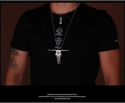 Outdoor EDC Stainless Steel Bull Head Tool – Multi-Function Pocket Cutter, Necklace Pendant & Defensive Window Breaker