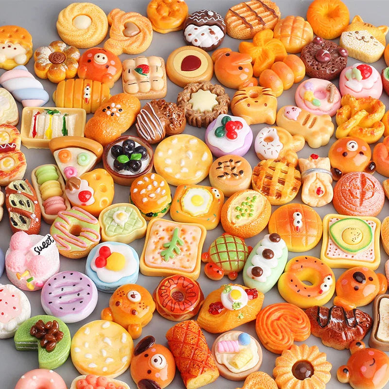 Resin Food Blind Box Model – 5/10/30/60pcs Creative Home & Kitchen Decoration Statues, Desktop Collectibles & Holiday Gifts for Kids