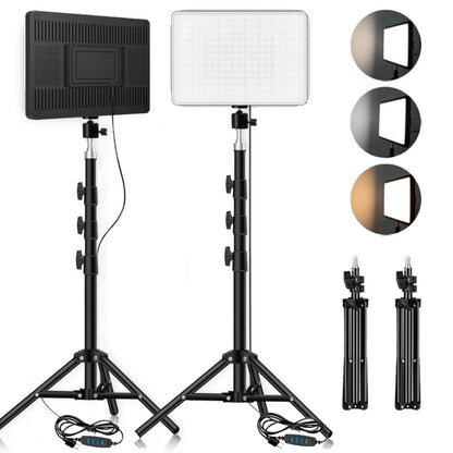 LED Video Light with Tripod – Studio & Conference Lighting for Live Streaming, TikTok, Zoom, Photography