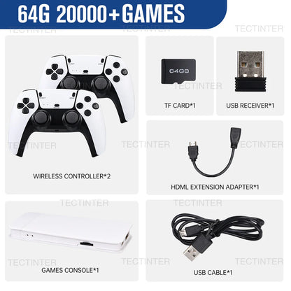 M15 4K Mini Game Stick Console – Retro Handheld with 20,000 Games, HD Video, and 2.4G Dual Wireless Controllers