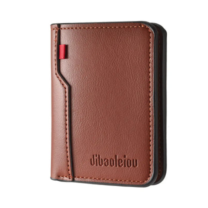 Ultra-Thin Mini PU Leather Credit Card Wallet – High-Quality Vertical Men’s Wallet Holder
