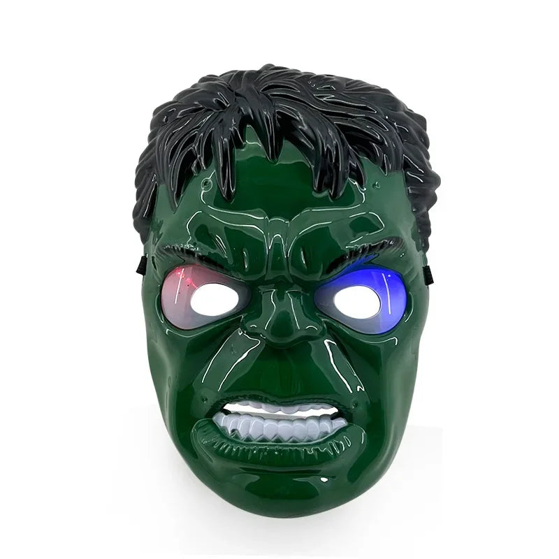 Spider-Man LED Cosplay Mask – Iron Man, Hulk & Captain America Superhero Costume Prop for Halloween Party