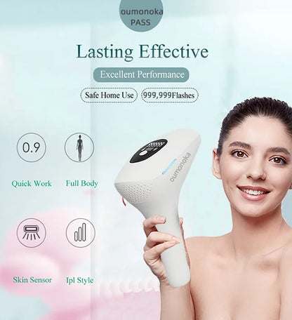 IPL Laser Hair Removal Device – 999,999 Flashes Painless Epilator for Women, Permanent At-Home Bikini & Body Hair Removal