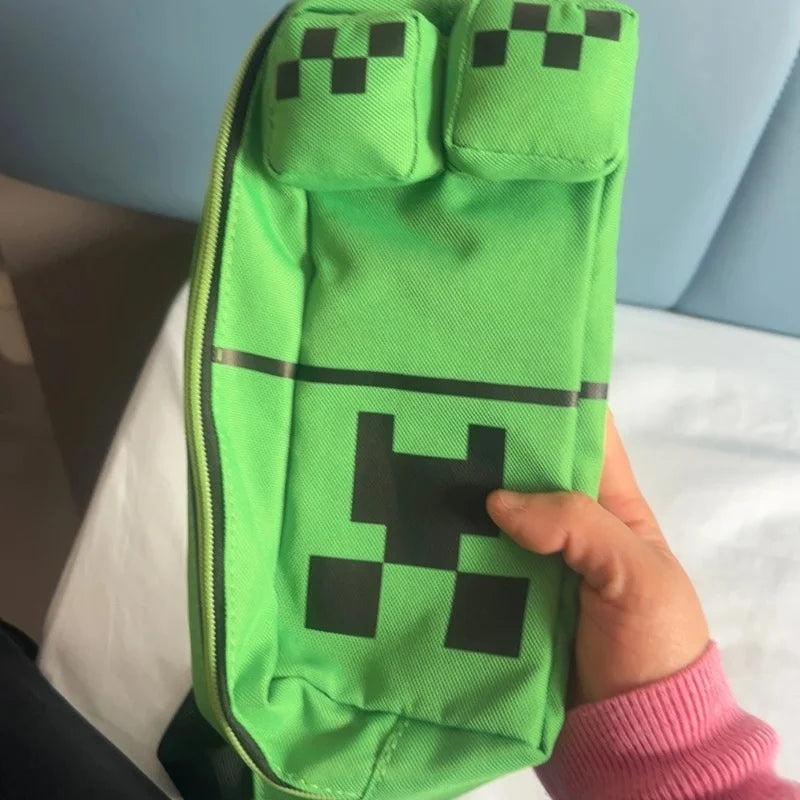 Minecraft Creeper Backpack – Cartoon Shoulder Bag, JJ Monster Doll Game Peripheral Gift
