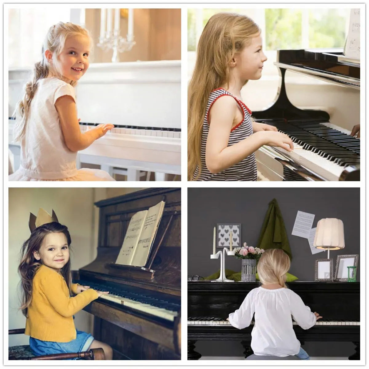 Piano Keyboard Stickers – White & Black Note Labels for 37 49 54 61 88  Keys, Electronic Piano Music Stickers