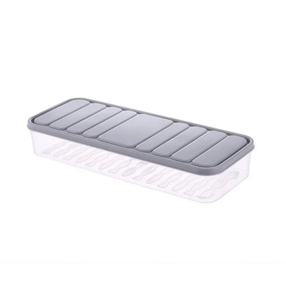 Freezer Dumpling Storage Box — Stackable Square Plastic Food Saver with Lid, Single-Layer Sealed Transparent Container