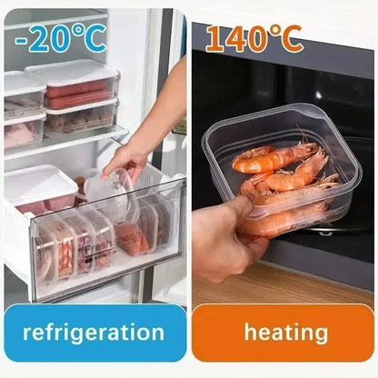 5/1Pcs Mini Transparent Food Storage Containers with Lid – Fridge Organizer Box for Meat, Vegetables & Kitchen Fresh-Keeping