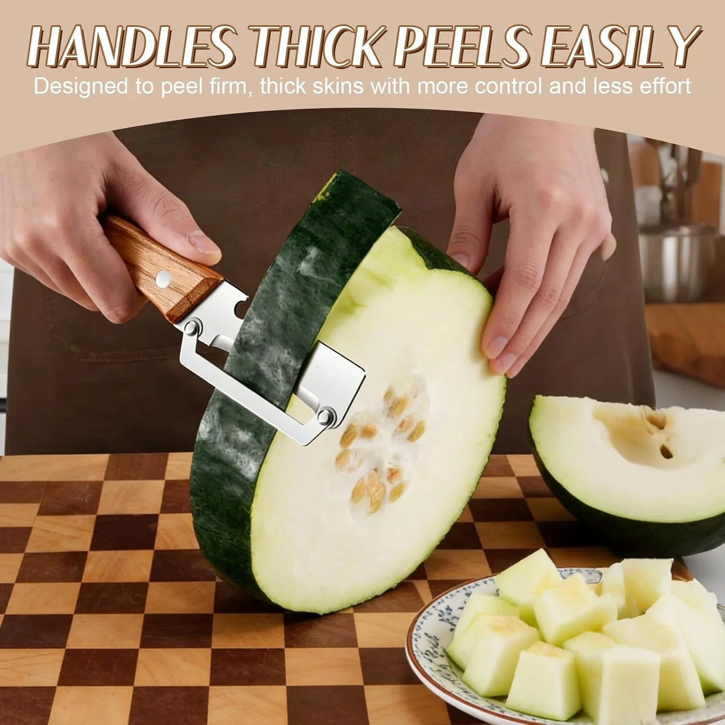 3-in-1 Vegetable Peeler - Stainless Steel Fruit Peeler, Shredder & Slicer