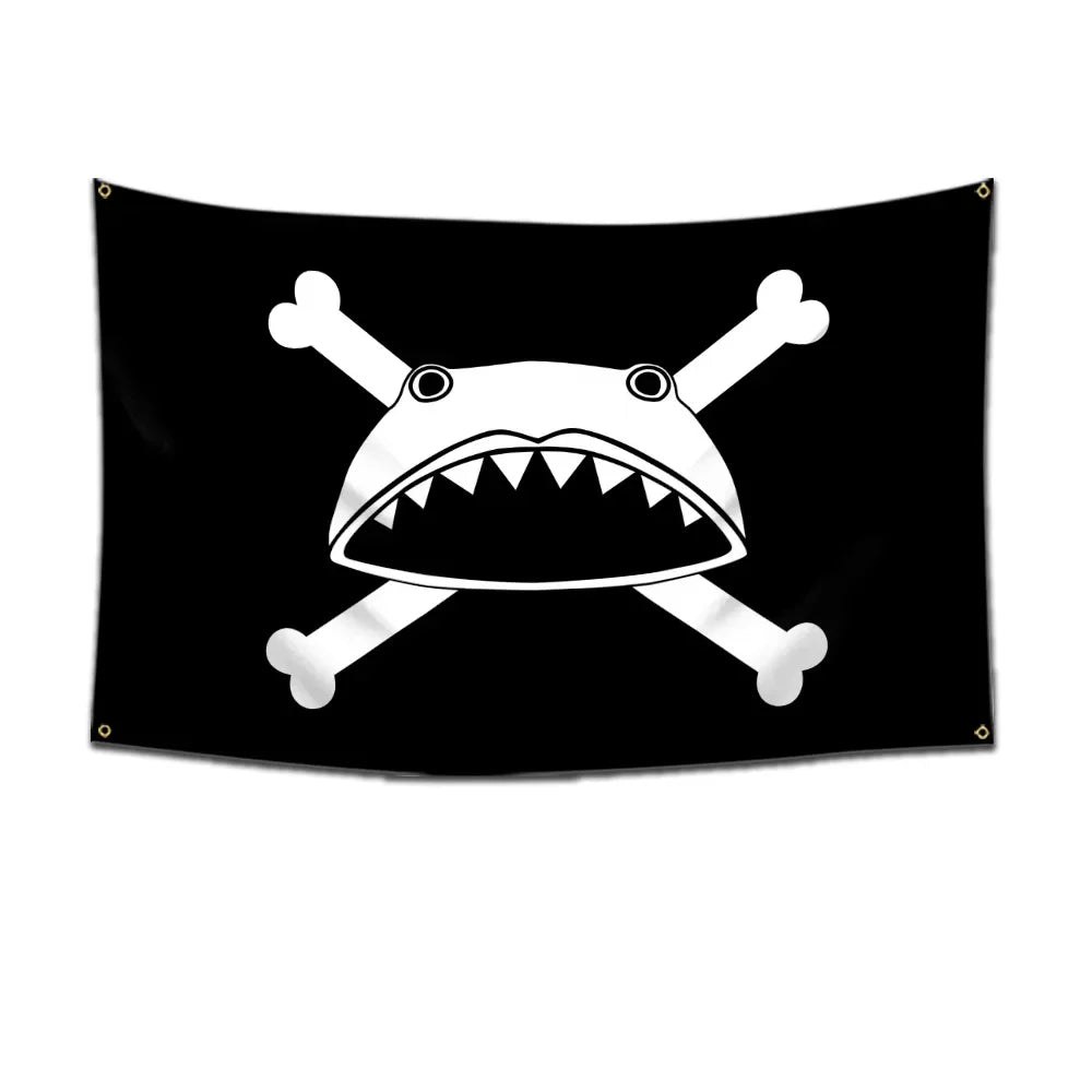 One Piece Pirate Skull Flag – Luffy Straw Hat Pirates Wall Decor & Banner for Kids' Bedroom, Gift