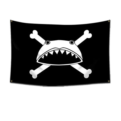 One Piece Pirate Skull Flag – Luffy Straw Hat Pirates Wall Decor & Banner for Kids' Bedroom, Gift