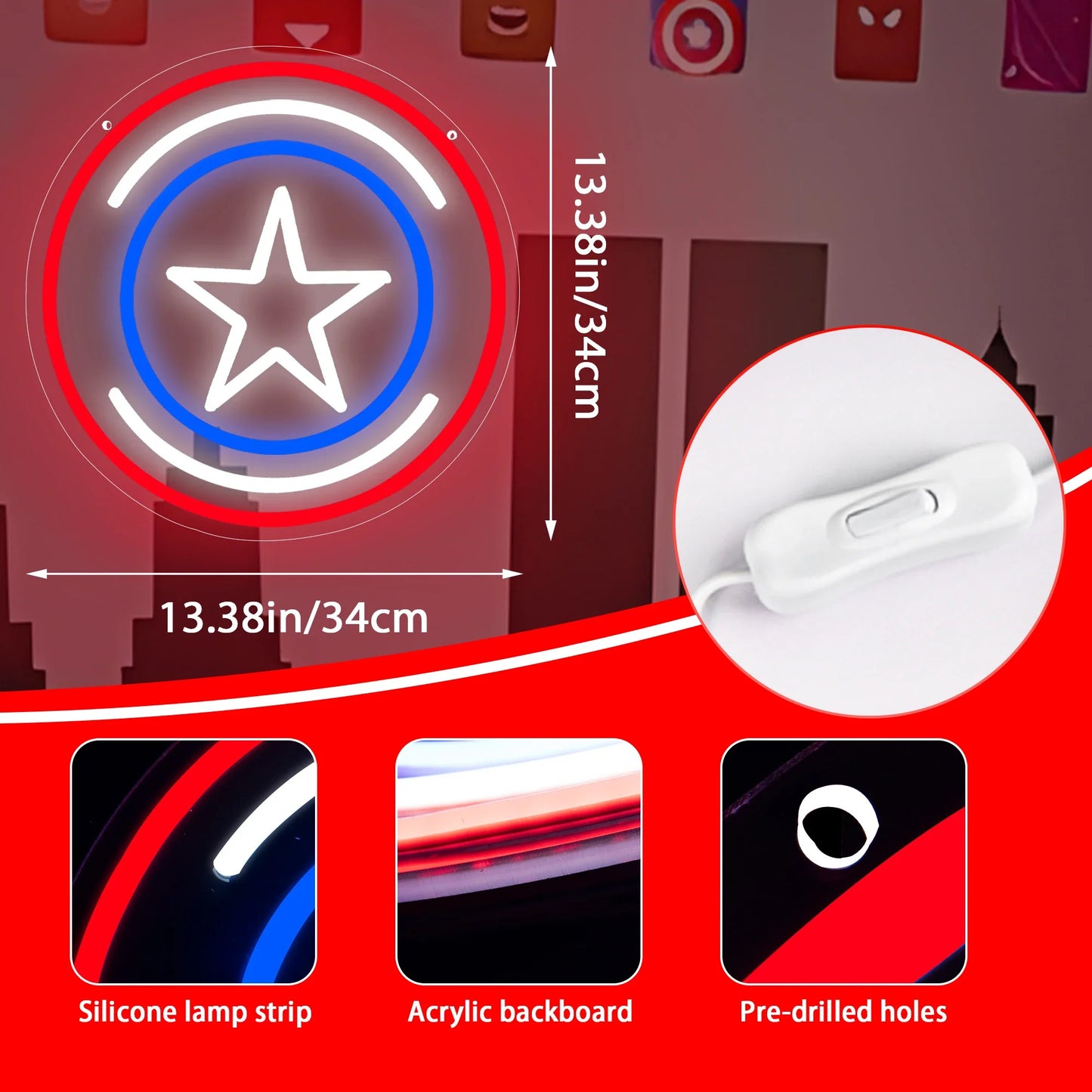 USB-Powered LED Neon Sign — Wall Decor for Bedroom, Game Room, Bar, Pub, and Club Light-Up Signs