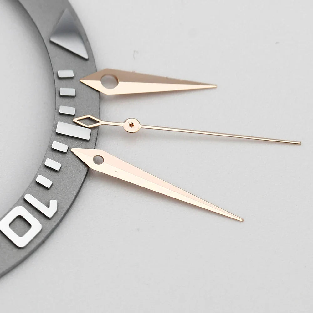 NH35 NH38 Polished Dauphine Watch Hands – 10x14x15mm Presage Cocktail Style Watch Needles & Pointers