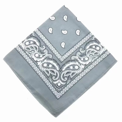 Unisex Cotton Bandana – Paisley Cowboy & Biker Headband, Wrist Wrap & Hair Scarf for Men & Women