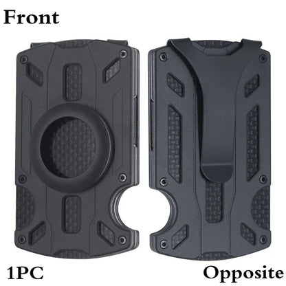 Metal AirTag Wallet Case – Slim Men’s Credit & ID Card Holder, Anti-Lost Protective Luxury Carteira