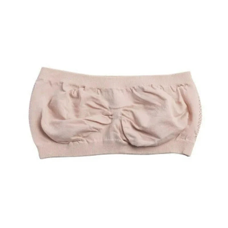 Women’s Sexy Strapless Crop Top Bra – Breathable Mesh Bandeau, Invisible No-Pad Summer Brassiere