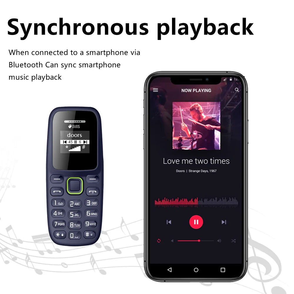 SERVO BM310 Mini Mobile Phone – Dual SIM, Call Recording, Magic Voice, Blacklist, MP3 Player, 2G Tiny Button Cellphone
