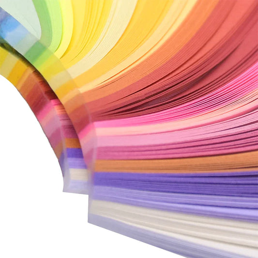260PCS Mixed Color Origami & Quilling Paper Strips – DIY Handmade Crafts, Scrapbooking & Art Design Tools, 4 Sizes