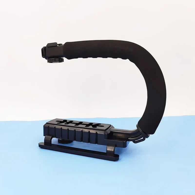 U-Shaped Handheld Camera Stabilizer — Video Grip for DSLR, Nikon, Sony, SLR, and GoPro, Portable Steadicam