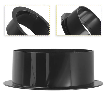 ABS Round Vent Pipe Connector – Wall Flange Duct Adapter for Ventilation Systems (100/125/150mm)