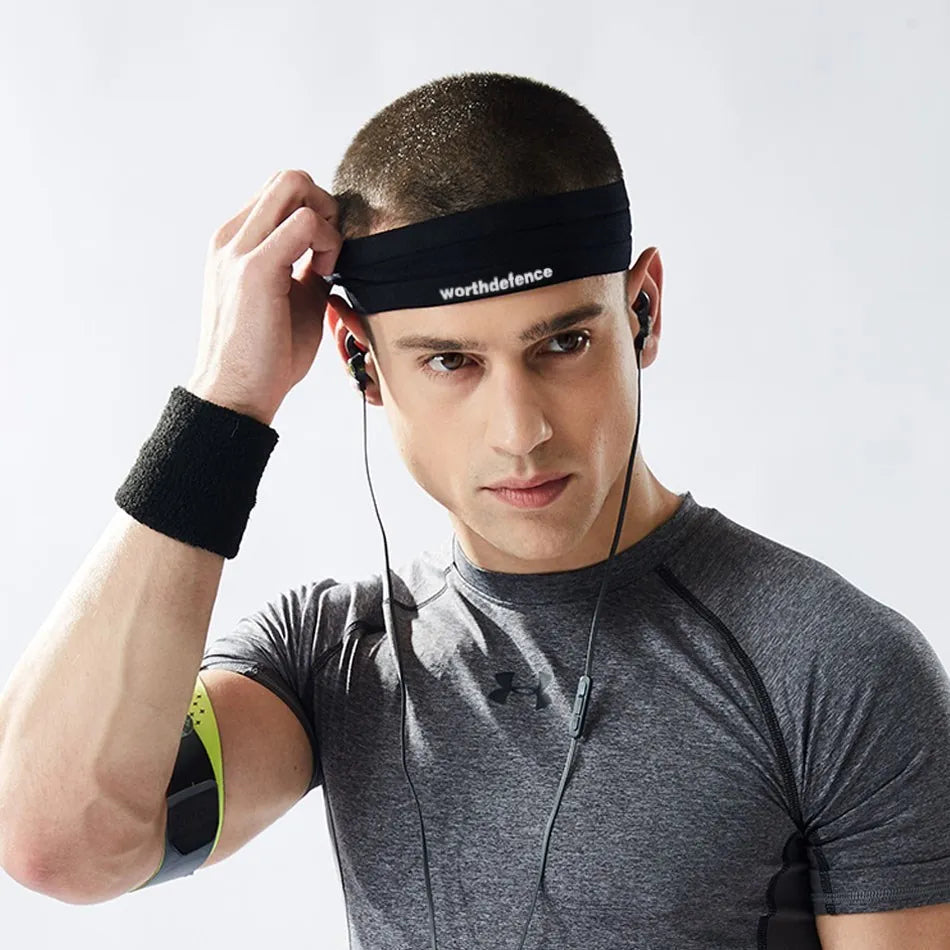 WorthWhile Sports Headband – Anti-Slip Breathable Sweatband for Men & Women, Gym, Yoga, Basketball, Volleyball & Fitness Training