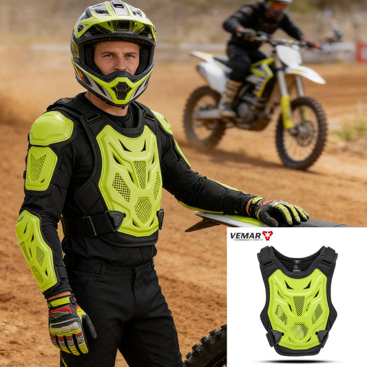 Motorcycle Motocross Racing Vest – Adult Off-Road Armor Chest Protector for Dirt Bike Safety