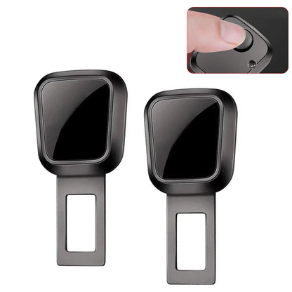 2PCS Car Seat Belt Clip Extender – Universal Safety Seatbelt Buckle Plug Adapter Insert Socket Extension for Cars