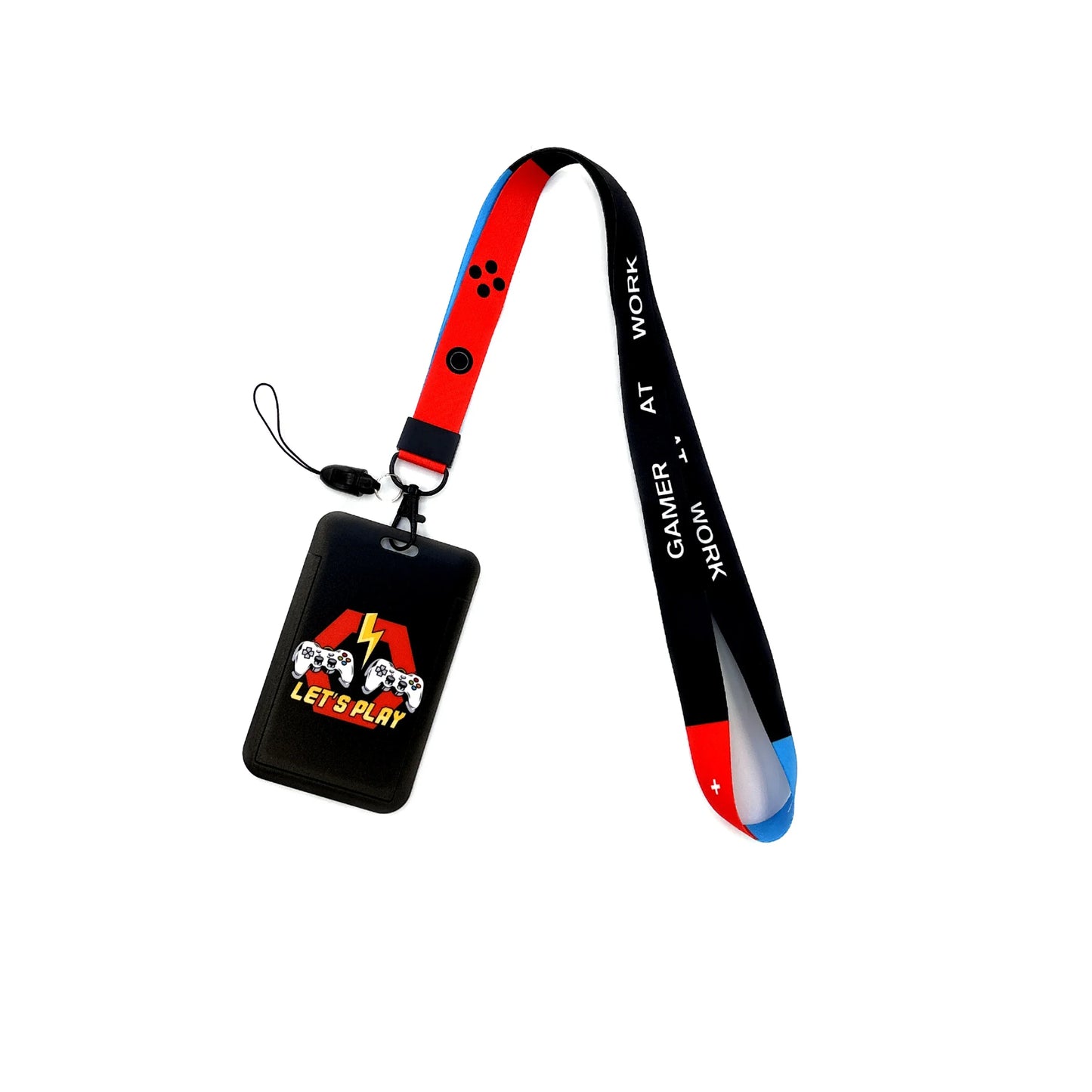 Gamer ID Card Holder Lanyard — Cool Credential Neck Strap & Badge Keychain for Men & Women