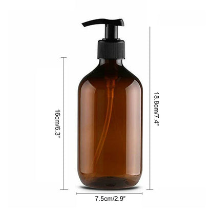4pcs 500ml Soap Dispenser Pump Bottles – Thickened Refillable Shampoo, Lotion, and Soap Containers for Bathroom