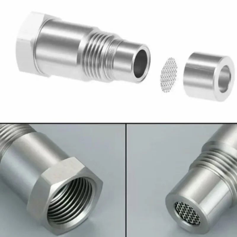 Oxygen O2 Sensor Spacer Adapter M18X1.5 with Filter Screen for Car Modification