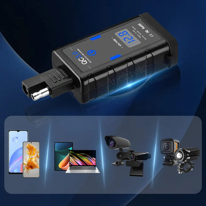 Anchtek 6.4A 12V Motorcycle USB Charger — QC3.0 + Type-C PD Fast Power Socket