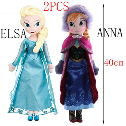 30-50 CM Frozen Anna Elsa Dolls Plush Snow Queen Princess Toy - Soft Stuffed Frozen Toys for Kids, Birthday & Christmas Gift