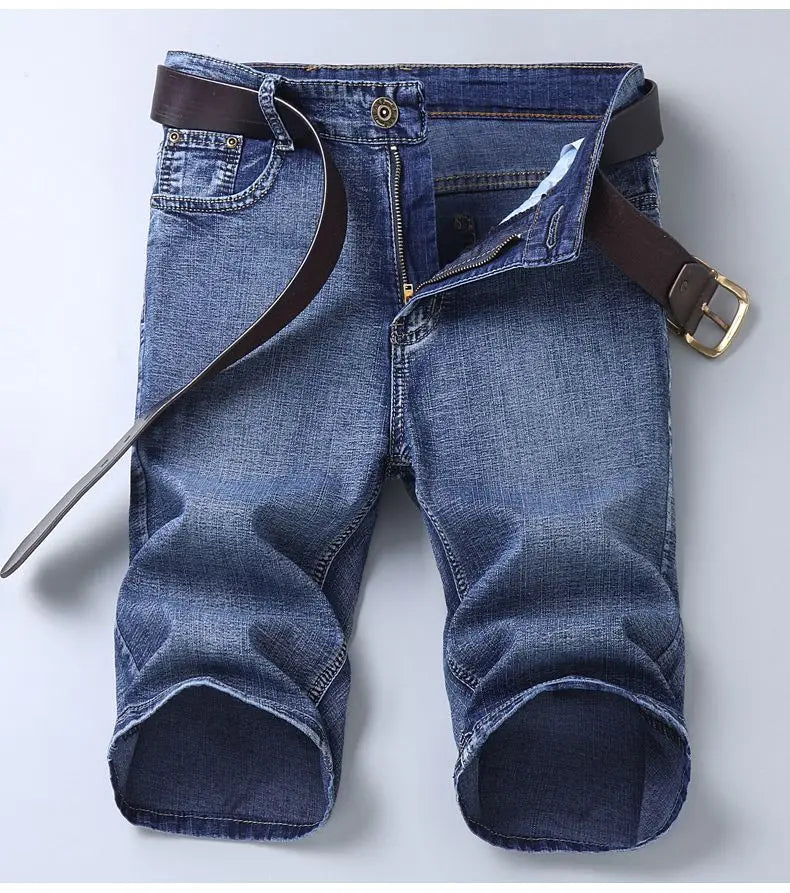 Men's Slim Fit Stretch Denim Shorts – Fashion Straight Black Summer Jeans