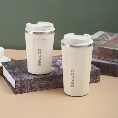 380/510ml Stainless Steel Coffee Cup - Travel Thermal Mug with Leak-Proof Design - Thermos Bottle for Tea and Coffee - Office Business Style