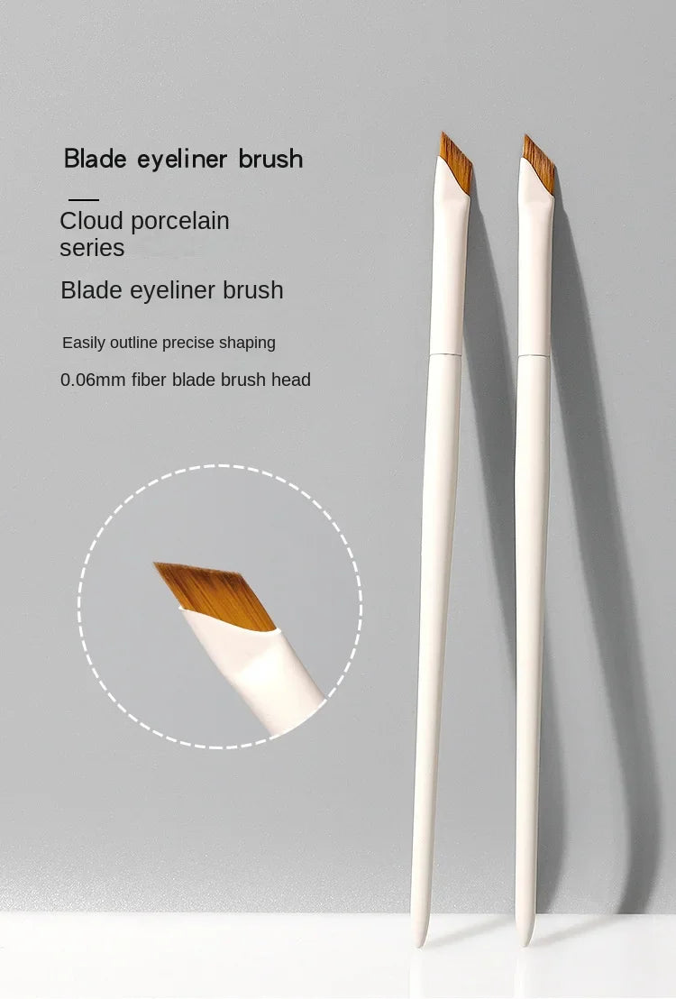 Upgrade Blade Eyeliner Brush | Ultra-Thin Fine Angle Flat Brush for Eyebrows & Under-Eye Makeup | Precise Detail White Brush