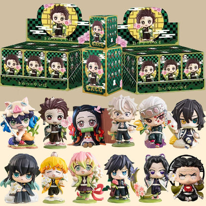 Anime Demon Slayer Blind Box Figures — 1-12pcs Tanjiro & Nezuko PVC Model Ornaments, Kids Christmas & Halloween Gift