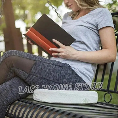 Orthopedic Memory Foam Seat Cushion – Hemorrhoid Relief, Car & Office Chair Lumbar Support, Breathable Pain Relief Pillow