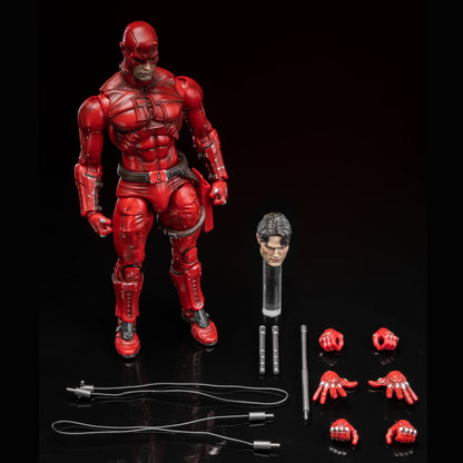 FlefToys Marvel Daredevil Action Figure — 8" Classic Red Shadowland Reborn Black, Devil Defenders Matt Murdock Legends In Stock