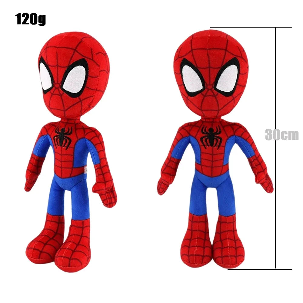 30cm Marvel Avengers Spider-Man Plush Toy - Anime Cartoon Figure, Kawaii Cute Stuffed Doll, Ideal Child's Christmas Gift