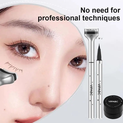 Dezone Lower Eyelashes Stamp Pen - Black/Brown Waterproof, Sweatproof 3 in 1 Korean Makeup for Natural-Looking Eyelashes