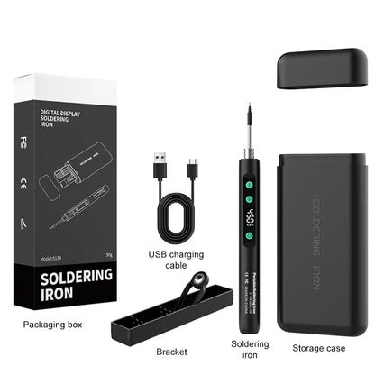 Portable Type-C Digital Soldering Iron Kit – 8-15W Fast Heating Adjustable Temperature Mini Repair Tool