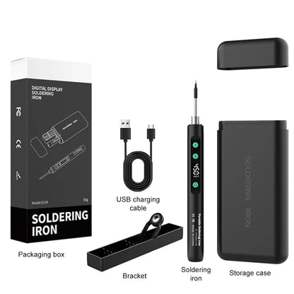 Type-C Digital Soldering Iron Kit - Adjustable Temperature Mini Electric Repair Tool with Fast Heating