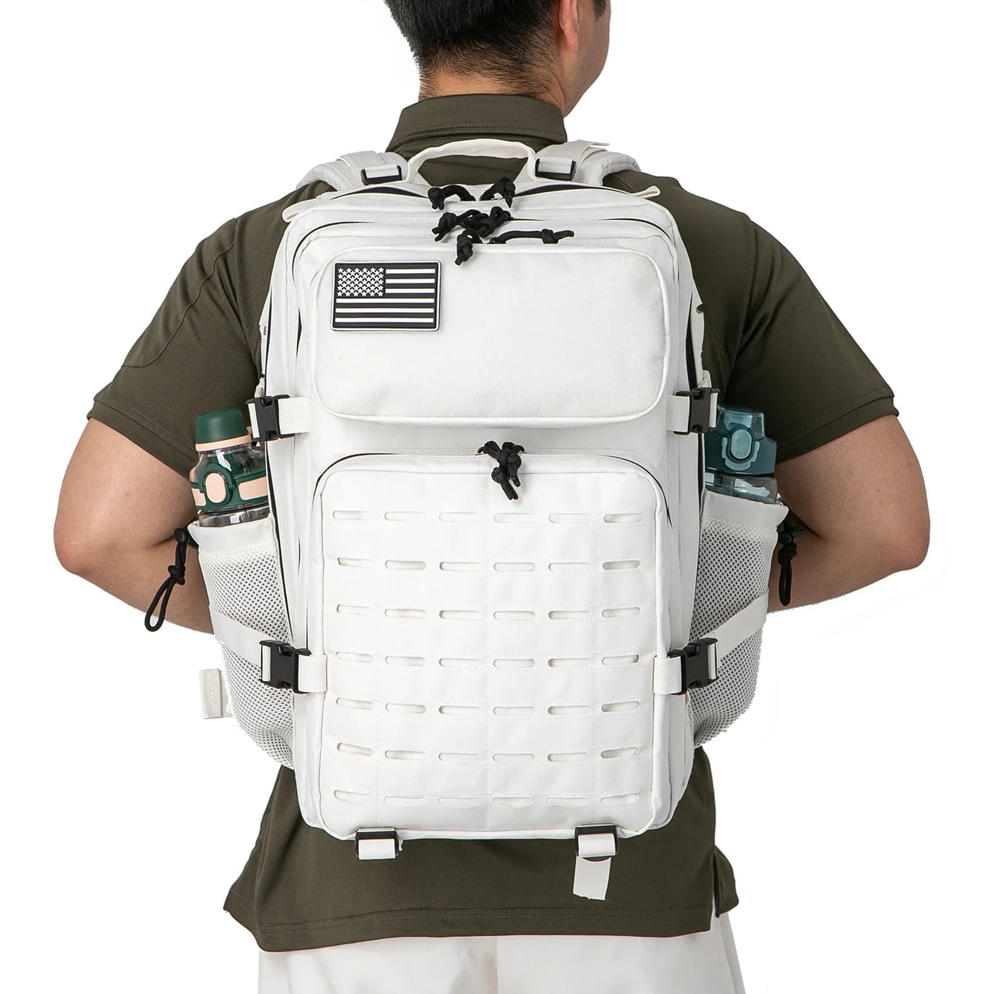 QT&QY Tactical Military Backpack - 25L/45L Army Assault Pack Bag for Men and Women - Small School Rucksack with Bottle Holder