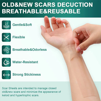 Medical-Grade Silicone Scar Sheets Roll - Reusable Treatment for Keloid, C-Section, Surgery & Burns - Professional Scar Care Solution