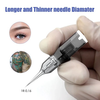 Thunderlord 20PCS 1R Tattoo Needle Cartridges – Round Liner with Membrane System for Permanent Makeup & Universal Machines